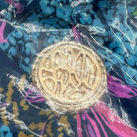 🌸Host Pick🌸 Lilly Pulitzer Bamboo Handle Handbag Aegean Navy Calypso Coast - Picture 3 of 7